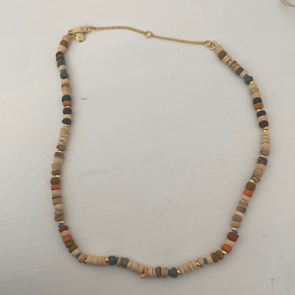 Madewell Wooden Beaded Necklace/Choker